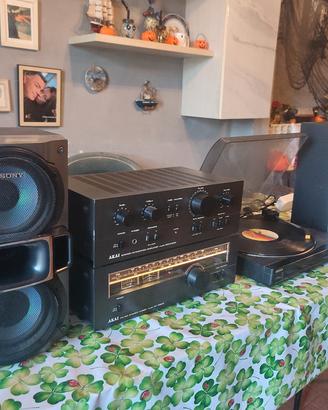 Impianto Stereo Vintage Completo AKAI + SONY