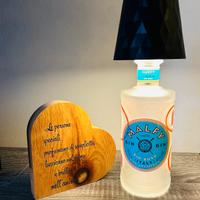 Lampada artigianale da bottiglia Gin Malfy Rosa  
