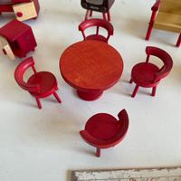 mobili giocattolo in legno anni 70