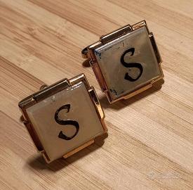 Gemelli vintage con monogramma S