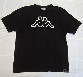 T-shirt Kappa uomo nera 100% cotone taglia L