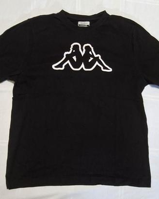 T-shirt Kappa uomo nera 100% cotone taglia L