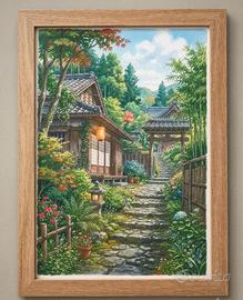 Quadro stampa 21 X 30 stile paesaggio giapponese