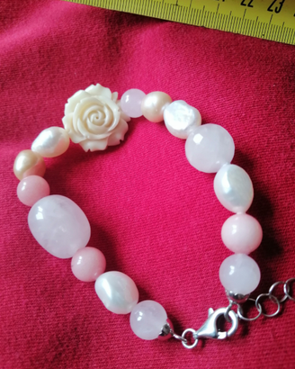 Bracciale MILUNA nuovo con pietre e perle