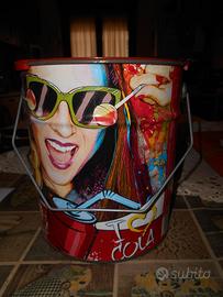 SECCHIO DI LATTA ''CHUPA CHUPS'' VUOTO.