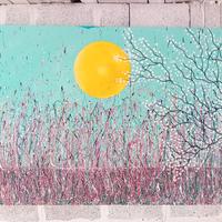 quadro acrilico ed olio su tela 