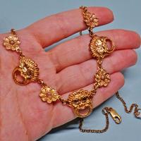 ARGENTO 925 collana placcata oro etruscan revival