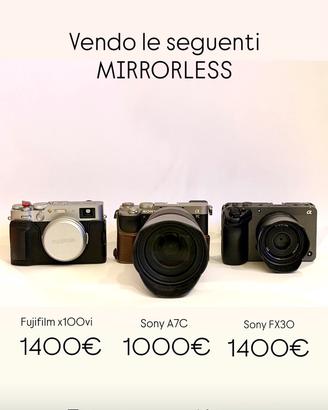 Mirrorless Sony & Fujifilm