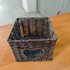 Cesta, Porta Candela vaso vetro e porta the