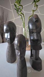 Trittico statuette Africane