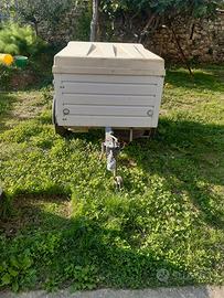 Carrello rimorchio per trasporto cani