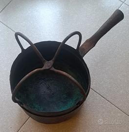 Scaldaletto in rame antico