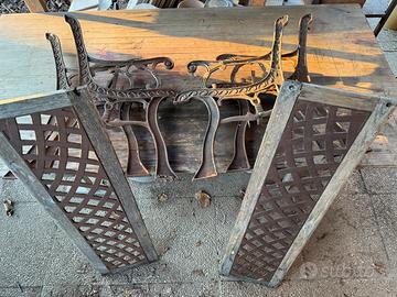 2 x Panchina ferro da giardino