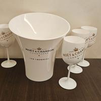 Moet & Chandon secchiello ghiaccio e bicchieri