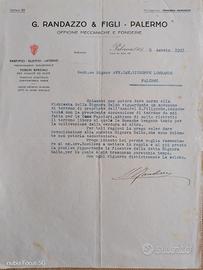 Negozi storici Palermo, carta intestata e fatture 