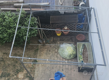 Gazebo in acciaio con telo mobile
