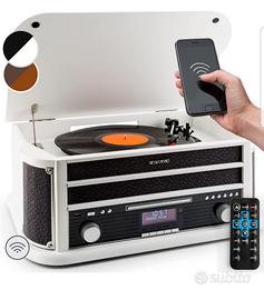 AUNA Belle Epoque 1908 - Giradischi, Radio, FM, Bl