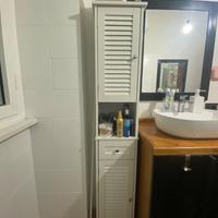 Mobiletto bagno a colonna bianco marca Satur