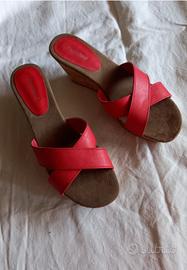 Sandalo donna rosso n.42.