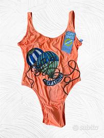 Costume intero vintage Off Limits arancione Tg 42