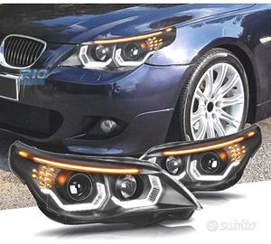 FARI BMW E60 E61 03-07 ANGEL EYES LED U HALO FONDO