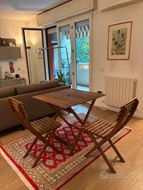 Set completo tavolo da giardino/terrazzo +2 sedie