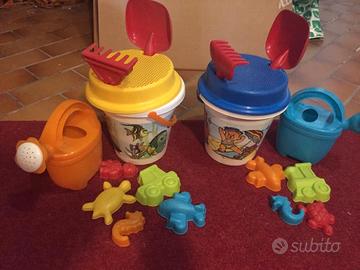 Coppia secchielli maxi+tavolino e palla