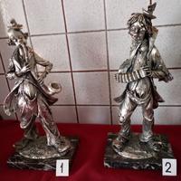 Statuette argentate anni 70 da collezione