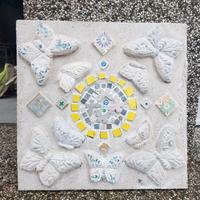 Pannello quadro mosaico farfalle