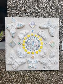 Pannello quadro mosaico farfalle