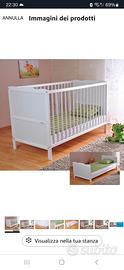 Lettino per bambini con materasso