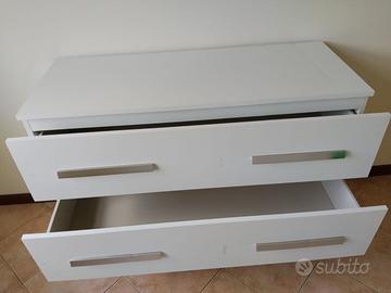 Comò 3 Cassetti Bianco Larice nuovo