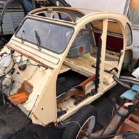 Scocca citroen 2cv inglese con  guida a destra
