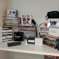 Videocamera, giochi Xbox, orologio, riviste e...