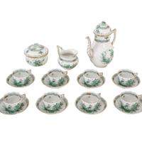 Servizio caffè porcellana di Herend apponyi green