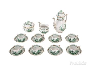 Servizio caffè porcellana di Herend apponyi green