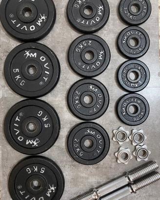 Set Manubri Movit 40kg - Dischi in Ghisa