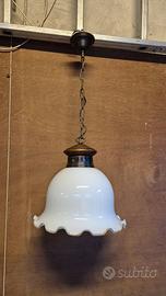 Lampadario anni 50 bianco 