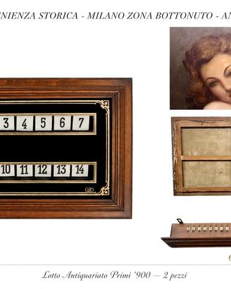 Lottostorico anni ‘30 dipinto Boudoir e  tabella