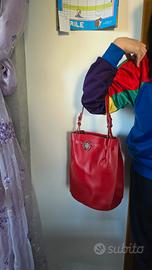 Borsa Vintage a Secchiello Artigianale Rossa