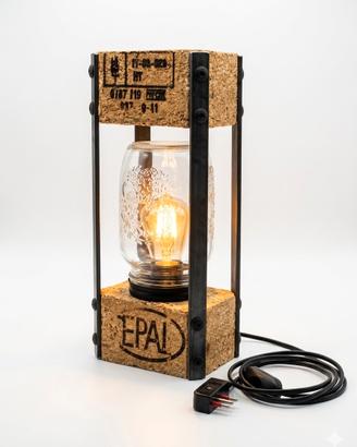 lampada da tavolo  artigianale stile industriale 