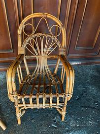 Seggiolina bambini in vimini