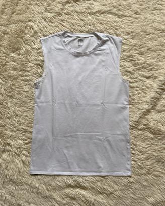Canotta bianca uomo Decathlon Domyos