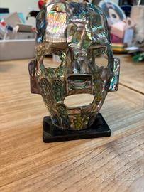 Maschera Maya in madreperla da collezione