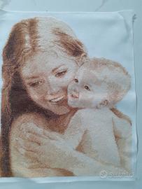 Tele ricamate a puntocroce 