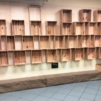 Parete Attrezzata cassette legno vino