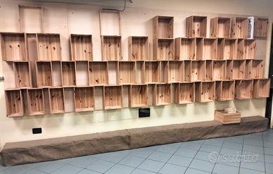 Parete Attrezzata cassette legno vino