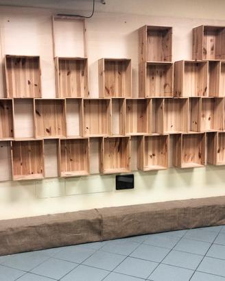 Parete Attrezzata cassette legno vino