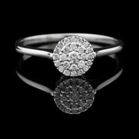 ANELLO IN ORO BIANCO 18KT CON BRILLANTI 0.23 CT