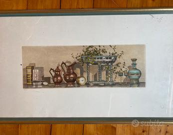 Quadro/incisione Mario Agostini- Natura Morta